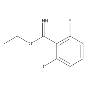 Ethyl 2-fluoro-6-iodobenzenecarboximidate结构式