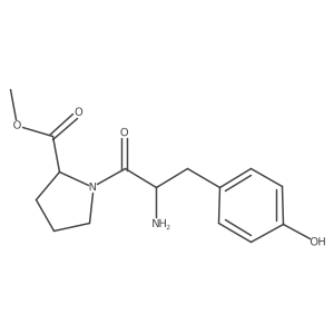 methyl (2S)-1-[(2S)-2-amino-3-(4-hydroxyphenyl)propanoyl]pyrrolidine-2-carboxylate Structure