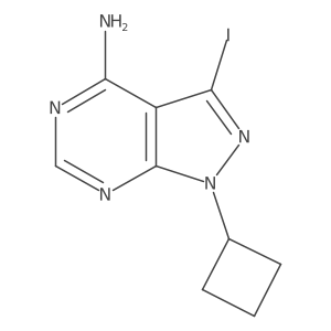 1-cyclobutyl-3-iodo-1H-pyrazolo[3,4-d]pyrimidin-4-ylamine Structure