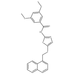 3,5-dimethoxy-N-[5-(1-naphthylmethylsulfanyl)-1,3,4-thiadiazol-2-yl]benzamide Structure