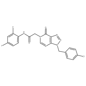 2-(3-(4-chlorobenzyl)-7-oxo-3H-[1,2,3]triazolo[4,5-d]pyrimidin-6(7H)-yl)-N-(2,4-difluorophenyl)acetamide结构式