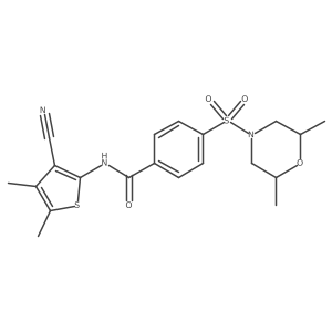 N-(3-cyano-4,5-dimethylthiophen-2-yl)-4-((2,6-dimethylmorpholino)sulfonyl)benzamide Structure