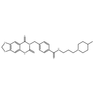 N-(3-(4-methylpiperidin-1-yl)propyl)-4-((8-oxo-6-thioxo-5,6-dihydro-[1,3]dioxolo[4,5-g]quinazolin-7(8H)-yl)methyl)benzamide结构式