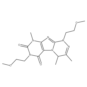 1,7-bis(2-methoxyethyl)-3,4,9-trimethyl-7,9-dihydro-[1,2,4]triazino[3,4-f]purine-6,8(1H,4H)-dione结构式