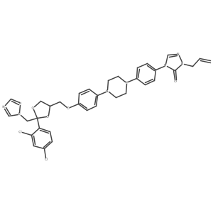 Des-(2-butyl) N-Allyl Itraconazole结构式
