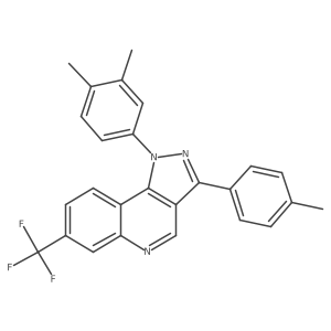1-(3,4-dimethylphenyl)-3-(4-methylphenyl)-7-(trifluoromethyl)-1H-pyrazolo[4,3-c]quinoline Structure