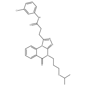 N-(3-chlorophenyl)-3-{5-oxo-4-[3-(propan-2-yloxy)propyl]-4H,5H-[1,2,4]triazolo[4,3-a]quinazolin-1-yl}propanamide结构式