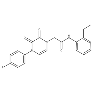 N-(2-ethylphenyl)-2-[4-(4-fluorophenyl)-2,3-dioxo-1,2,3,4-tetrahydropyrazin-1-yl]acetamide Structure
