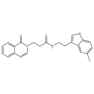 N-[2-(5-chloro-1H-indol-3-yl)ethyl]-3-(4-oxo-1,2,3-benzotriazin-3(4H)-yl)propanamide结构式