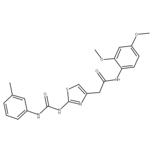 N-(2,4-dimethoxyphenyl)-2-(2-(3-(m-tolyl)ureido)thiazol-4-yl)acetamide Structure