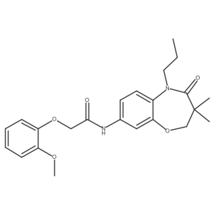 N-(3,3-dimethyl-4-oxo-5-propyl-2,3,4,5-tetrahydrobenzo[b][1,4]oxazepin-8-yl)-2-(2-methoxyphenoxy)acetamide Structure