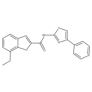 7-methoxy-N-(4-(pyridin-4-yl)thiazol-2-yl)benzofuran-2-carboxamide Structure