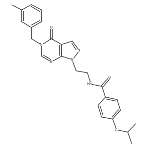 N-(2-(5-(3-fluorobenzyl)-4-oxo-4,5-dihydro-1H-pyrazolo[3,4-d]pyrimidin-1-yl)ethyl)-4-isopropoxybenzamide Structure