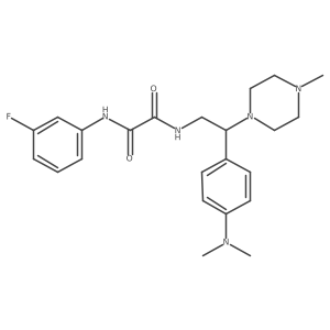 N1-(2-(4-(dimethylamino)phenyl)-2-(4-methylpiperazin-1-yl)ethyl)-N2-(3-fluorophenyl)oxalamide结构式