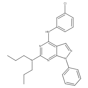 N4-(3-chlorophenyl)-1-phenyl-N6,N6-dipropyl-1H-pyrazolo[3,4-d]pyrimidine-4,6-diamine Structure