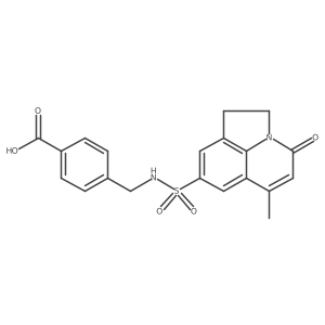 4-({[(6-methyl-4-oxo-1,2-dihydro-4H-pyrrolo[3,2,1-ij]quinolin-8-yl)sulfonyl]amino}methyl)benzoic acid结构式