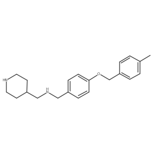 1-{4-[(4-methylbenzyl)oxy]phenyl}-N-(piperidin-4-ylmethyl)methanamine结构式