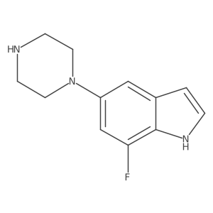 7-Fluoro-5-(piperazin-1-yl)-1H-indole Structure