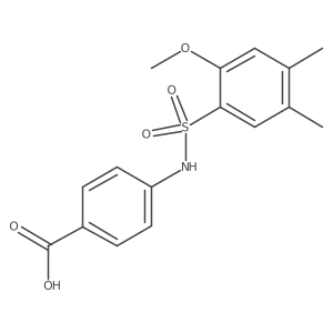 4-{[(2-Methoxy-4,5-dimethylphenyl)sulfonyl]amino}benzoic acid结构式