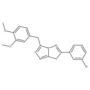 6-(3-Bromophenyl)-3-(3,4-dimethoxybenzyl)[1,2,4]triazolo[3,4-b][1,3,4]thiadiazole Structure