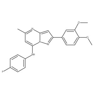 2-(3,4-dimethoxyphenyl)-N-(4-fluorophenyl)-5-methylpyrazolo[1,5-a]pyrimidin-7-amine结构式