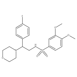 N-(2-(4-fluorophenyl)-2-morpholinoethyl)-3,4-dimethoxybenzenesulfonamide结构式