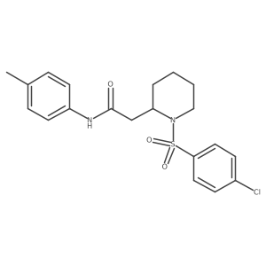 2-(1-((4-chlorophenyl)sulfonyl)piperidin-2-yl)-N-(p-tolyl)acetamide结构式