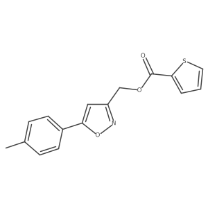 [5-(4-Methylphenyl)-1,2-oxazol-3-yl]methyl thiophene-2-carboxylate Structure