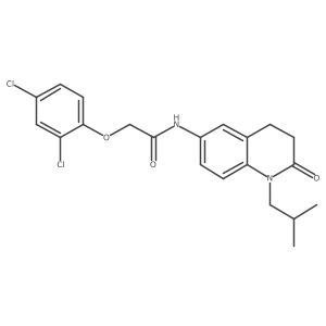 2-(2,4-dichlorophenoxy)-N-(1-isobutyl-2-oxo-1,2,3,4-tetrahydroquinolin-6-yl)acetamide Structure