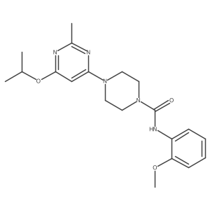 4-(6-isopropoxy-2-methylpyrimidin-4-yl)-N-(2-methoxyphenyl)piperazine-1-carboxamide结构式