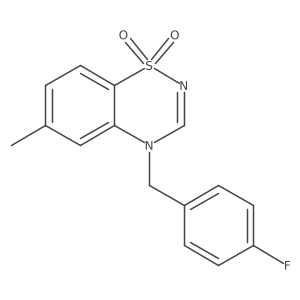4-(4-fluorobenzyl)-6-methyl-4H-benzo[e][1,2,4]thiadiazine 1,1-dioxide结构式
