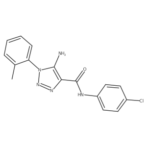5-amino-N-(4-chlorophenyl)-1-(2-methylphenyl)-1H-1,2,3-triazole-4-carboxamide结构式