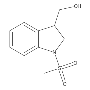 (1-Methylsulfonyl-2,3-dihydroindol-3-yl)methanol结构式