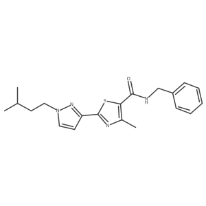 4-Methyl-2-[1-(3-methyl-butyl)-1h-pyrazol-3-yl]-thiazole-5-carboxylic acid benzylamide Structure
