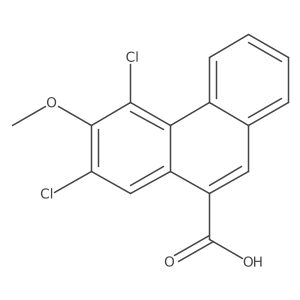 5,7-Dichloro-6-methoxy-9-phenanthrenecarboxylic acid Structure