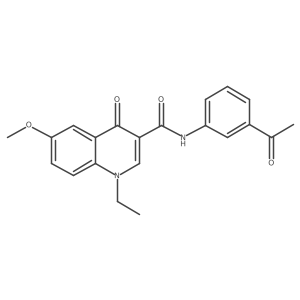 N-(3-acetylphenyl)-1-ethyl-6-methoxy-4-oxo-1,4-dihydroquinoline-3-carboxamide结构式
