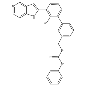 3-{[3-(2-hydroxy-3-{1H-pyrrolo[3,2-c]pyridin-2-yl}phenyl)phenyl]methyl}-1-phenylurea结构式