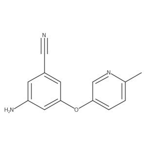 3-Amino-5-(6-methylpyridin-3yloxy)benzonitrile结构式