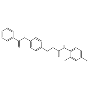 N-(6-((2-((2,4-difluorophenyl)amino)-2-oxoethyl)thio)pyridazin-3-yl)benzamide Structure