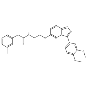 N-(2-((3-(3,4-dimethoxyphenyl)-[1,2,4]triazolo[4,3-b]pyridazin-6-yl)oxy)ethyl)-2-(m-tolyl)acetamide Structure