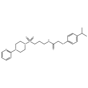 2-(4-isopropylphenoxy)-N-(3-((4-(pyrimidin-2-yl)piperazin-1-yl)sulfonyl)propyl)acetamide Structure