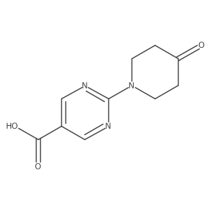 2-(4-Oxopiperidin-1-yl)pyrimidine-5-carboxylic acid结构式