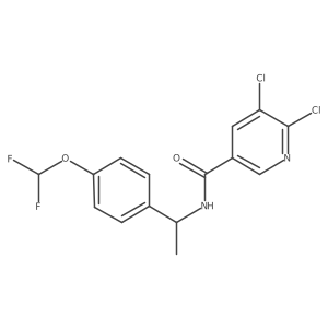5,6-dichloro-N-{1-[4-(difluoromethoxy)phenyl]ethyl}pyridine-3-carboxamide Structure
