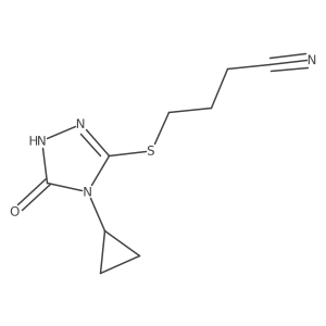 4-((4-Cyclopropyl-5-oxo-4,5-dihydro-1h-1,2,4-triazol-3-yl)thio)butanenitrile Structure