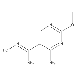 4-Amino-N-hydroxy-2-methoxypyrimidine-5-carboximidamide结构式
