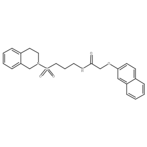 2-(naphthalen-2-yloxy)-N-[3-(1,2,3,4-tetrahydroisoquinoline-2-sulfonyl)propyl]acetamide结构式