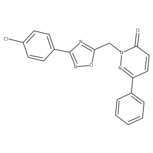 2-{[3-(4-Chlorophenyl)-1,2,4-oxadiazol-5-yl]methyl}-6-phenyl-2,3-dihydropyridazin-3-one Structure