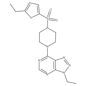 3-ethyl-7-(4-((5-ethylthiophen-2-yl)sulfonyl)piperazin-1-yl)-3H-[1,2,3]triazolo[4,5-d]pyrimidine结构式