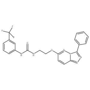3-[2-({3-Phenyl-[1,2,4]triazolo[4,3-b]pyridazin-6-yl}oxy)ethyl]-1-[3-(trifluoromethyl)phenyl]urea结构式