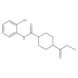 1-(2-chloroacetyl)-N-(2-hydroxyphenyl)piperidine-4-carboxamide结构式